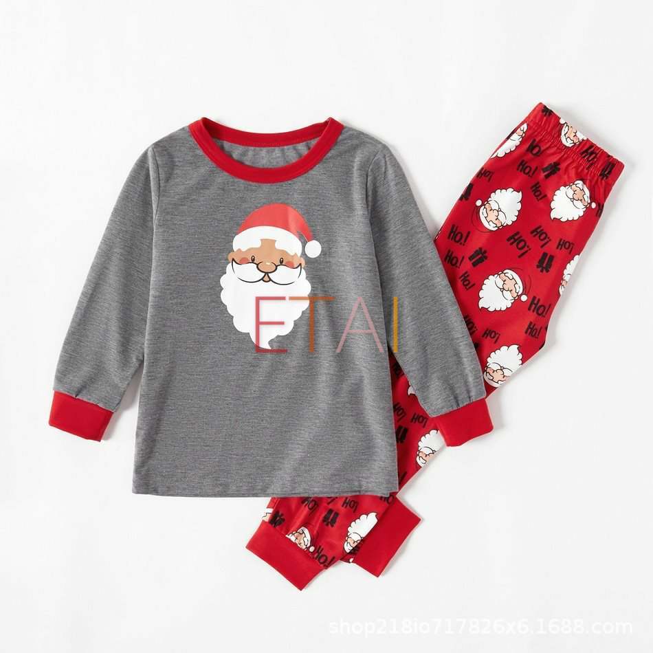 Christmas Printed Child Long Sleeve Pajama Set