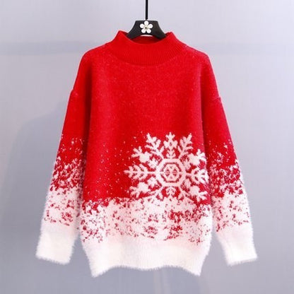 Ugly Christmas Knitted Women's Sweater Top