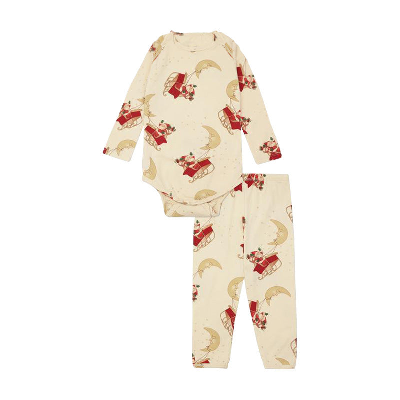 Baby's Christmas Floral Pajama Set