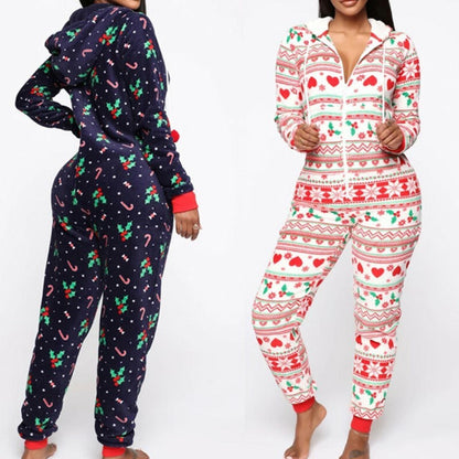 Hooded women Christmas Pajamas set