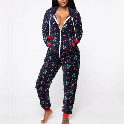 Hooded women Christmas Pajamas set