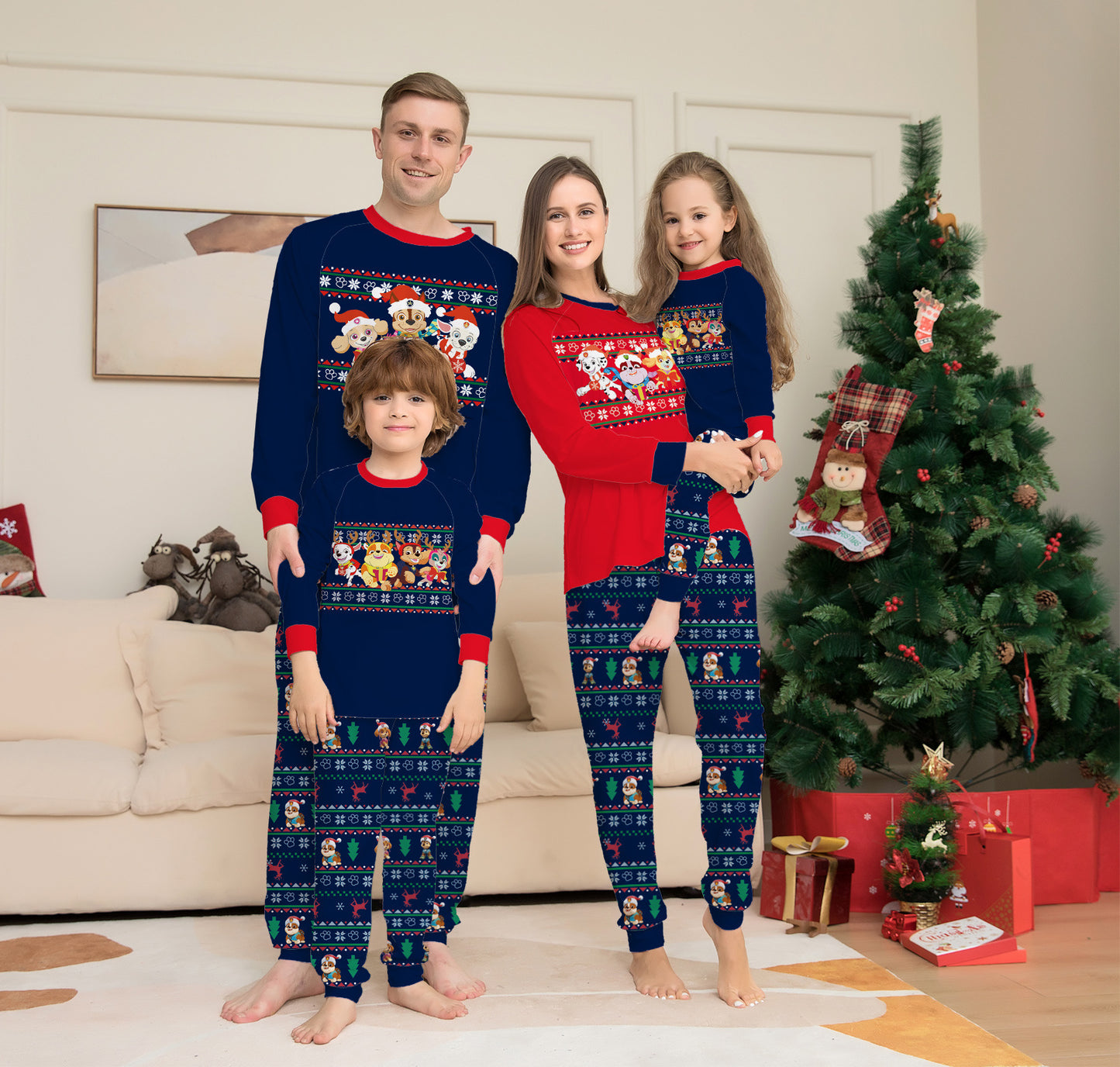 Matching Family Christmas Deer Pajamas Set