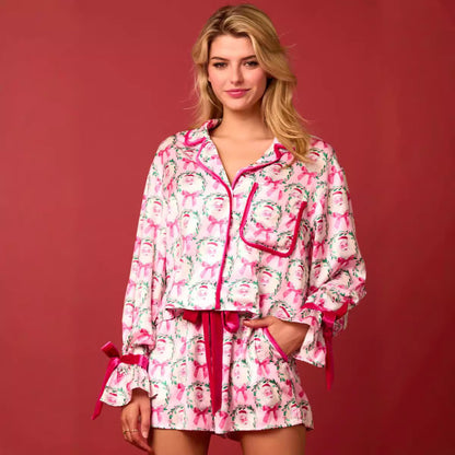 2 Pcs Women's Christmas Pajama Set