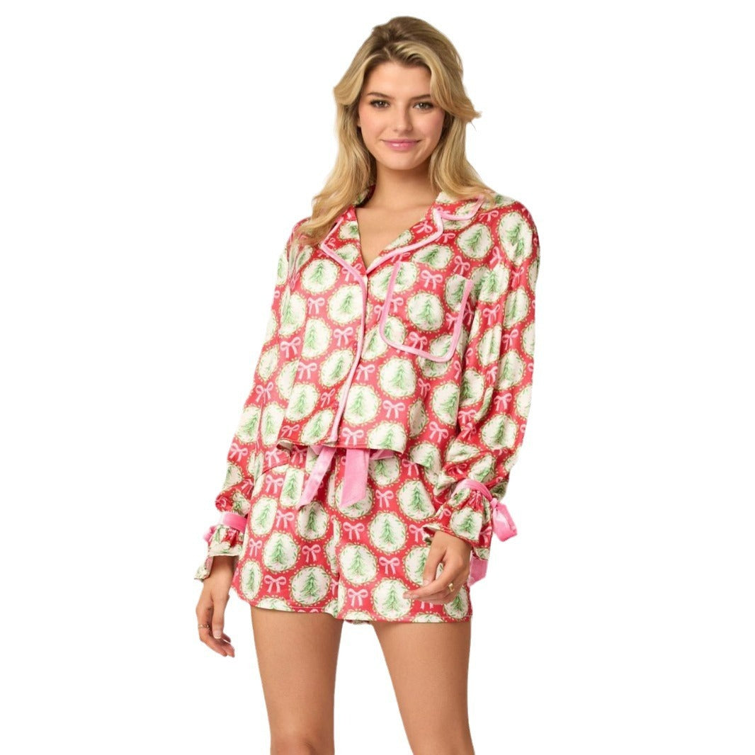 2 Pcs Women's Christmas Pajama Set